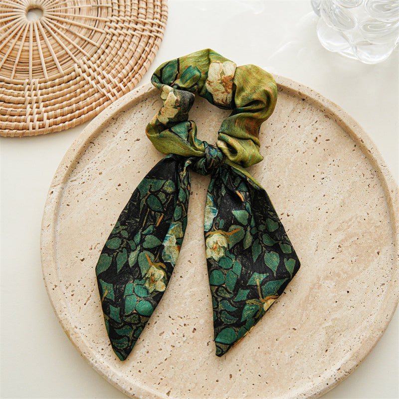 Wholesale Bow Ponytail Knot Hair Bands French Large Intestine Hair Bands